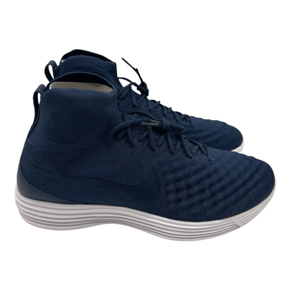 Nike Lunar Magista II Flyknit‎ FK Shoes Mens 10 College Navy Sneakers 852614-401 - Picture 2 of 15